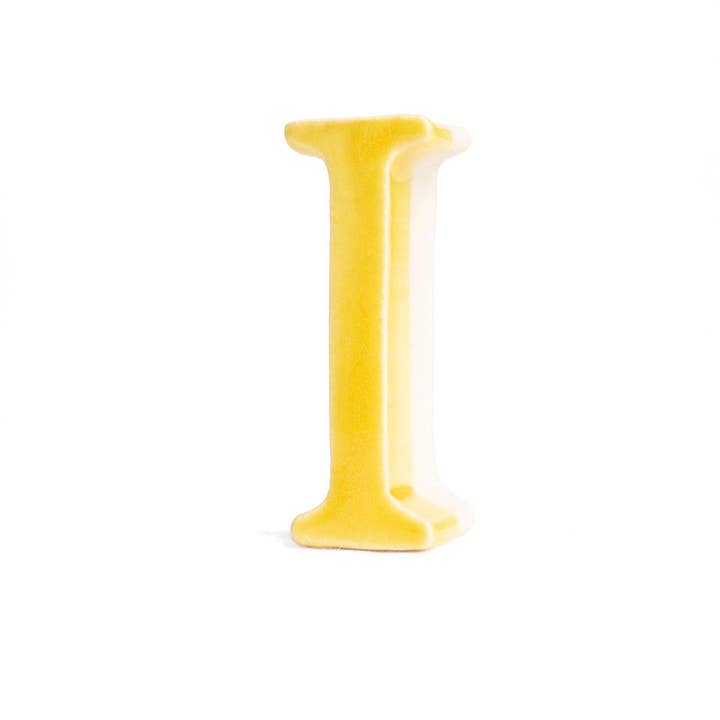 MudLOVE - Wholesale Decorative Tabletop Object - I - Handcrafted Ceramic Letter - Various Colors