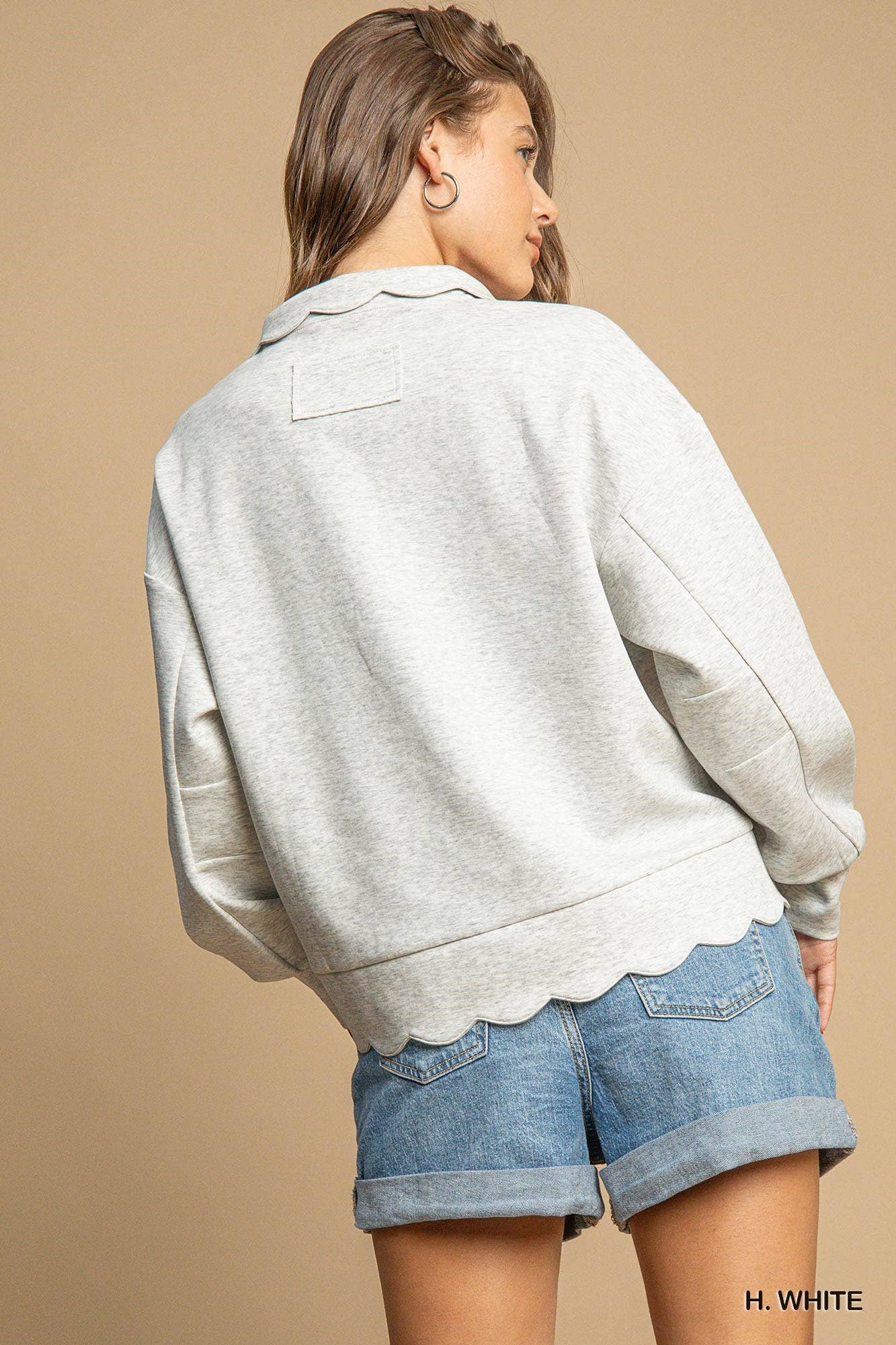 Vanilla Monkey - Vente Pull en maille – femme - Sweatshirt Luxeknit Henley3