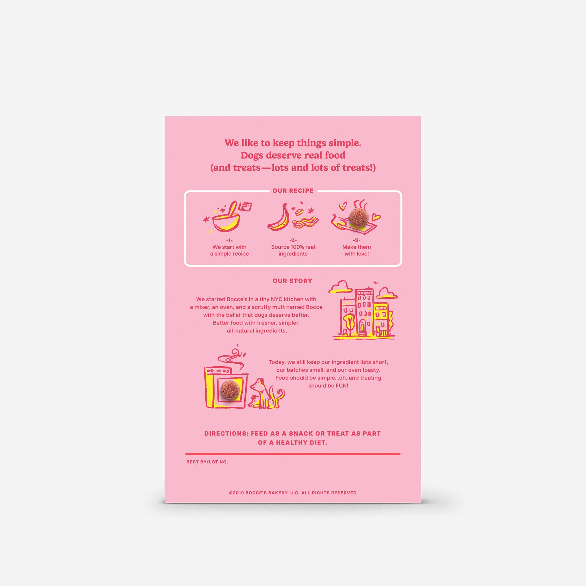 Bocce's Bakery - Wholesale Pet Treats - Dog - Banana + Bacon Crispies1