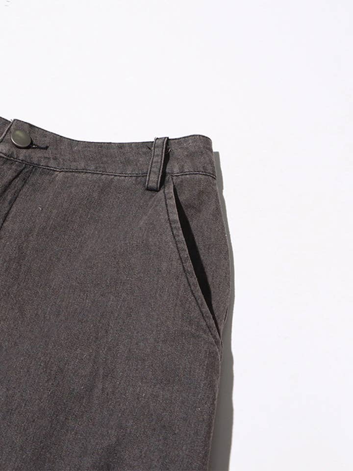 GREY Asymmetrical Ruffle Split-Hem Maxi Skirt for wholesale on Faire6