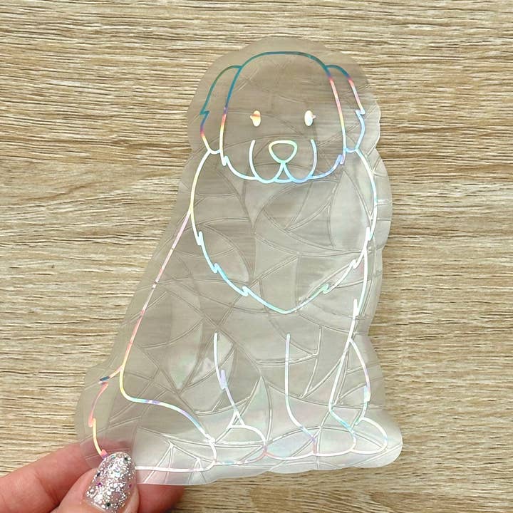 Great Pyrenees Sun Catcher Sticker Decal for wholesale by LaRynn Sticker Co.