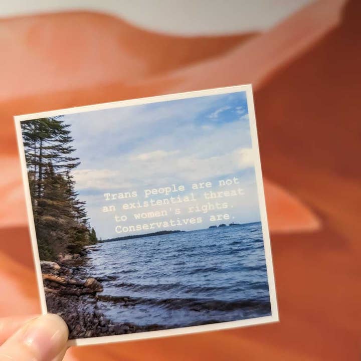 Existential Threat sticker for wholesale by Cunning Linguist Co.