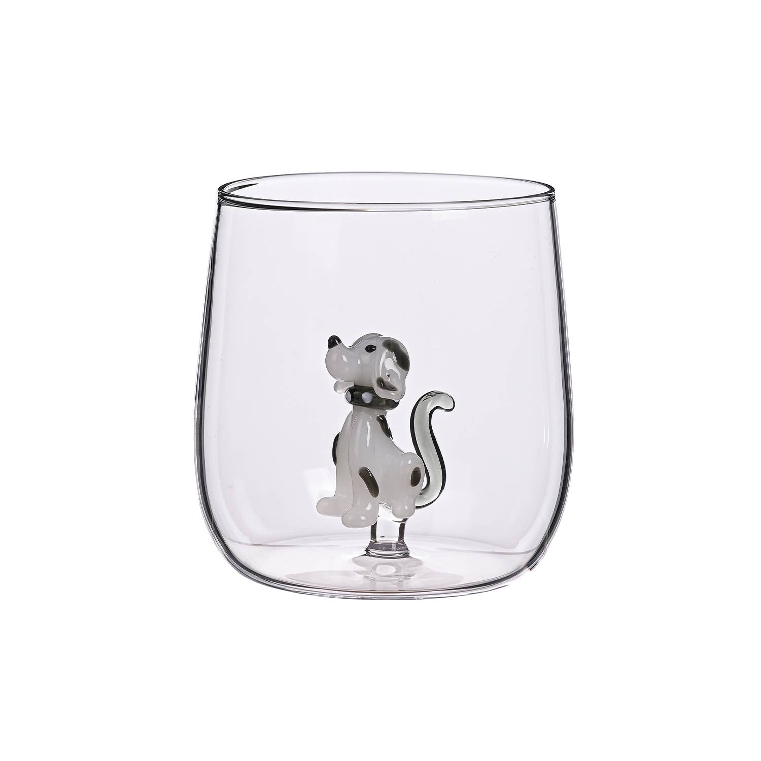 Opjet Paris – Engroshandel Drikkeglas/kop – 3D glasbæger hund Milo D8,8 H8,9cm