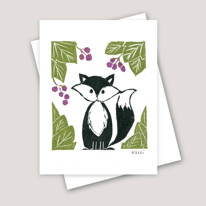 Renard et raisins sauvages pour la vente par Kelli McNichols Art