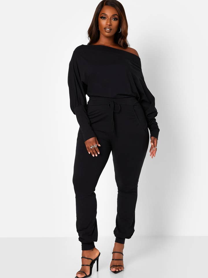 Let's Run Away Over The Shoulder Jumper With Pockets - Black for wholesale on Faire1
