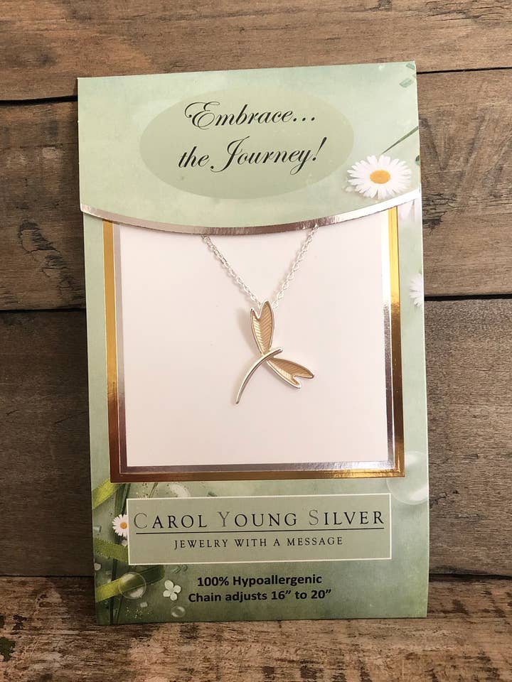 Collana Gioiello Libellula, Piccola su CARTA per la vendita all'ingrosso da parte di Carol Young Silver