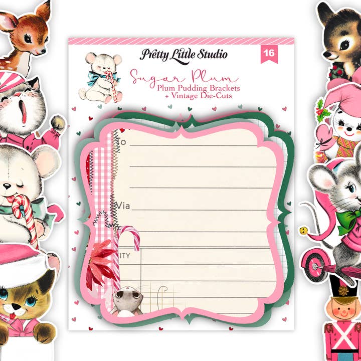 Étiquettes éphémères de Noël avec crochets pour pudding aux prunes pour la vente par Pretty Little Studio