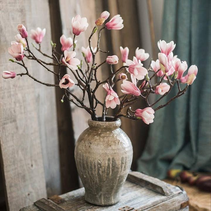 Artificial Magnolia Stem in Eco PE Foam 25" Tall for wholesale by Rustic Reach