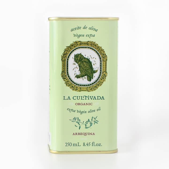 Organic Extra Virgin Olive Oil Arbequina 8.45 fl. oz. 250 ml for wholesale by La Cultivada