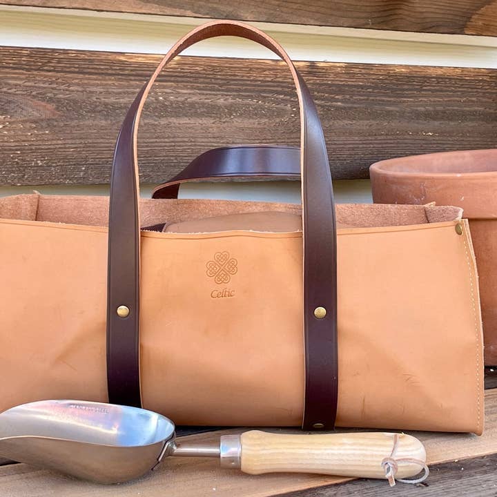 Leather Gardener's Tool Bag for wholesale by Celtic Farm LLC