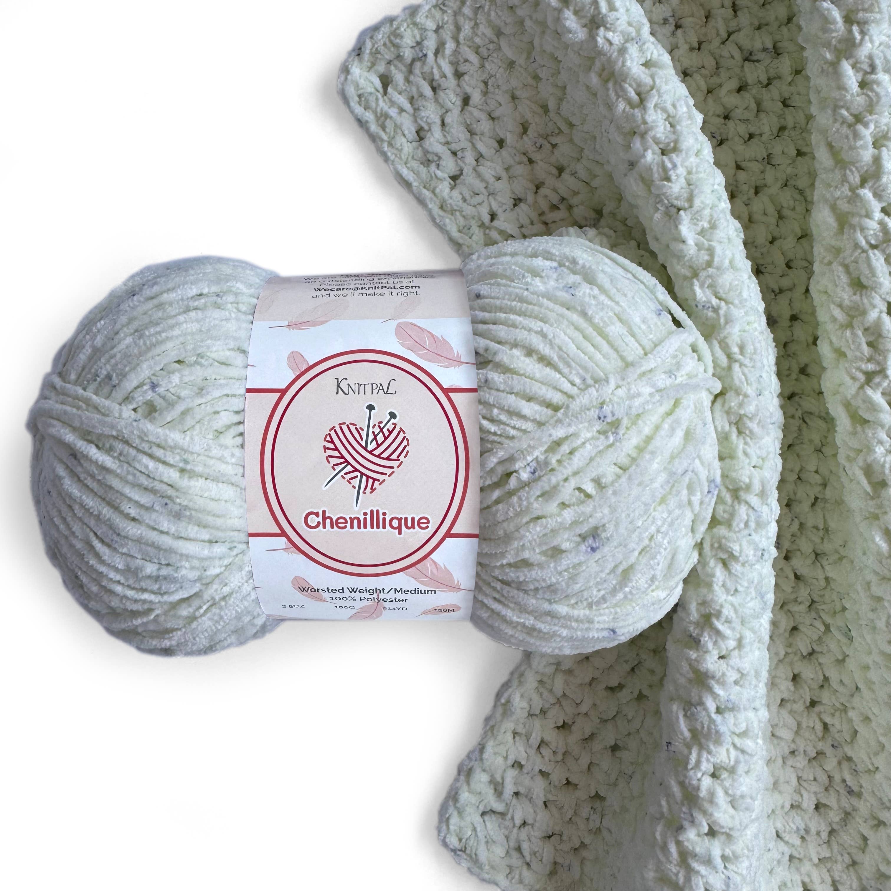 KnitPal - Wholesale Yarn - Chenillique Velvet Chenille Crochet Yarn - Worsted Weight 412