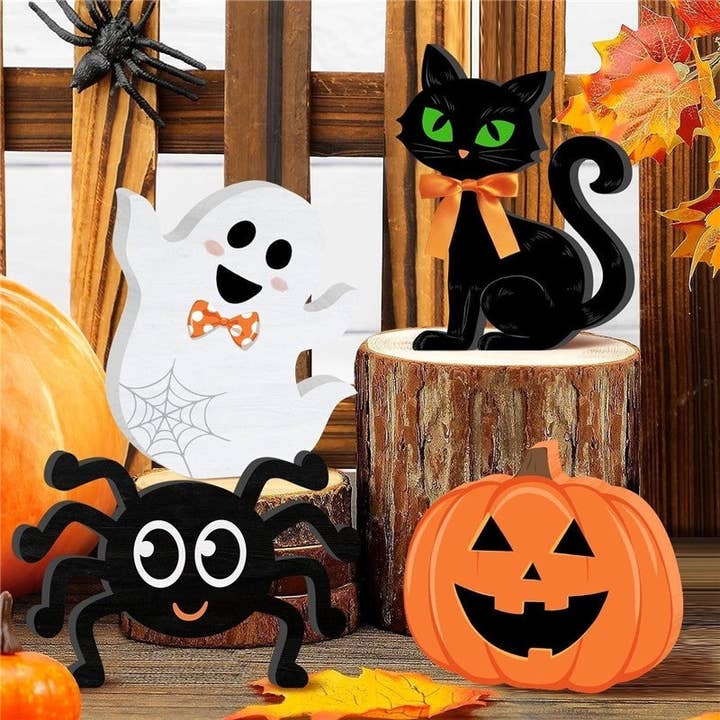 Holz-Halloween-Geisterornament für den Großhandel von ShieldChic