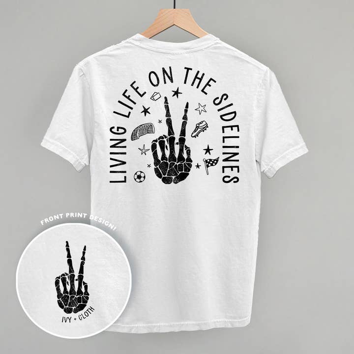 Ivy + Cloth - Wholesale Screen Printed T-Shirt - Women's - Living Life On The Sidelines Soccer (Back Print)5