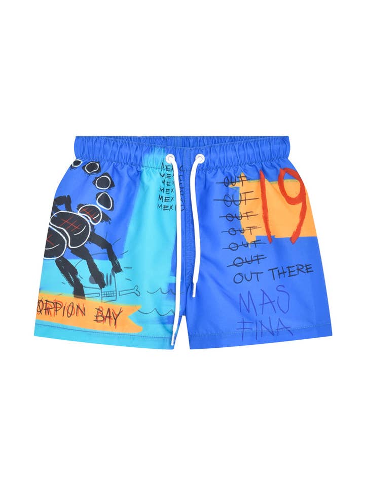 Barn | Turkos Volleydräkt med "Sketched Scorpion"-tryck för wholesale av Scorpion Bay