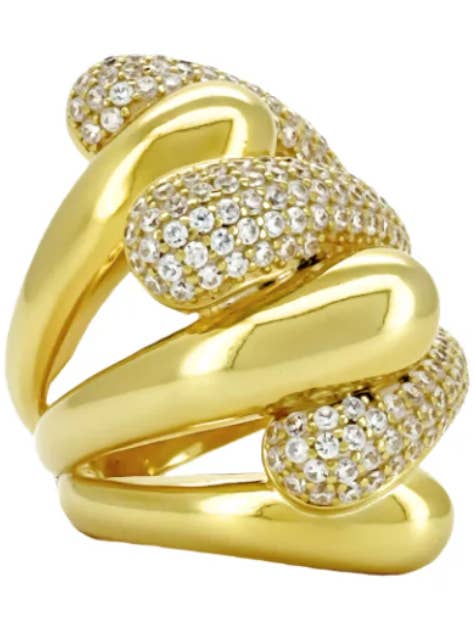 Umarmen Pavé Cocktailring für den Großhandel von ALEXIS DAOUD JEWELRY