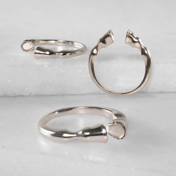 URBAN-EQUESTRIAN - Wholesale Band/stacked ring - Cavallo - Horse Hooves Equestrian Ring in Silver1