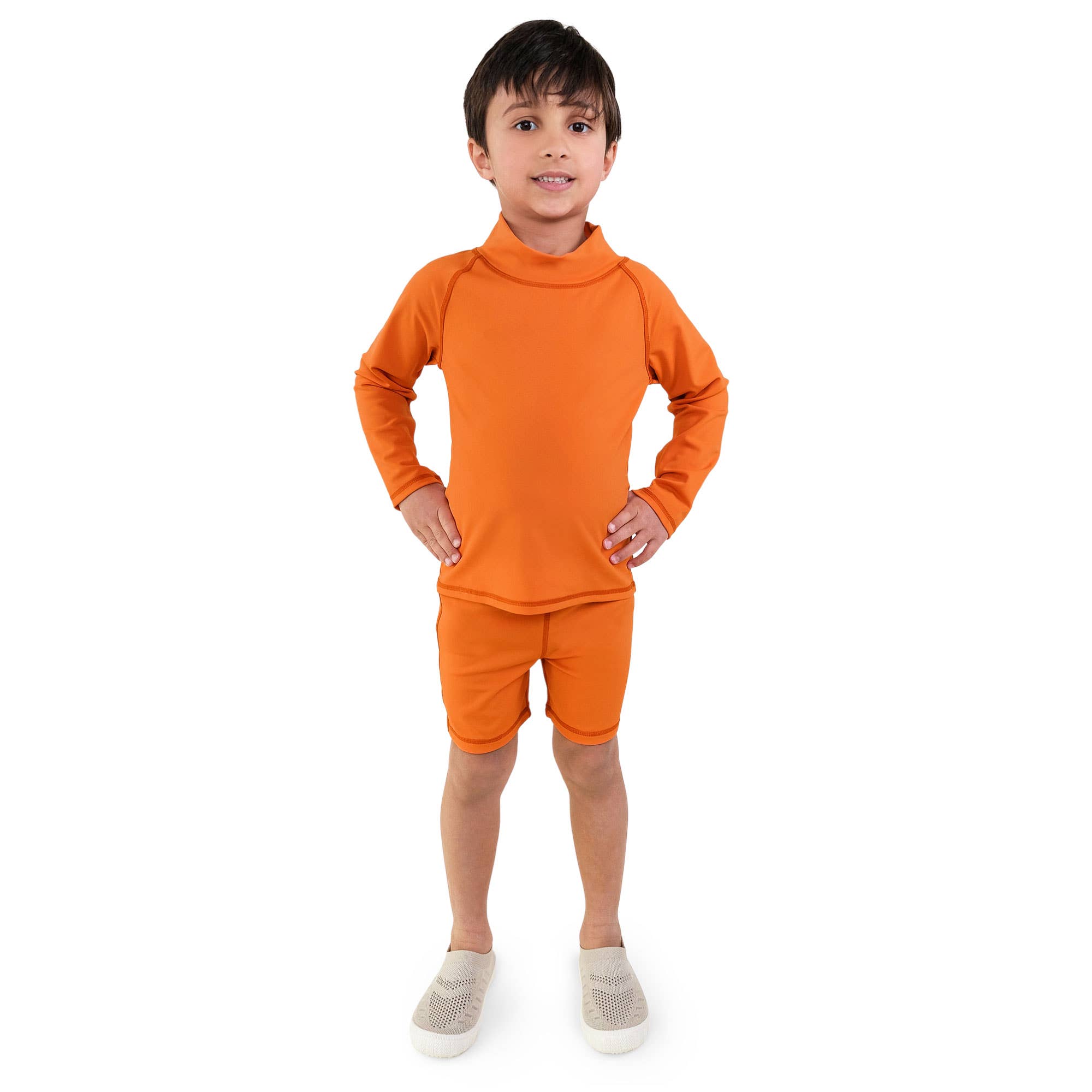 Jan & Jul - Wholesale Swim Shorts - Kids - Tangerine | Kids UV Swim Trunks1