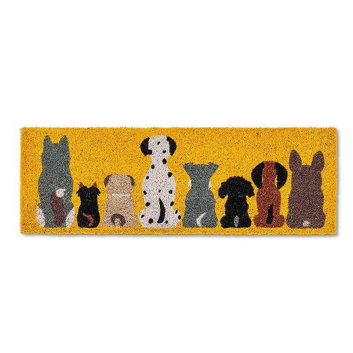 Row of Dogs Balcony Doormat-10X30"L for wholesale by Abbott