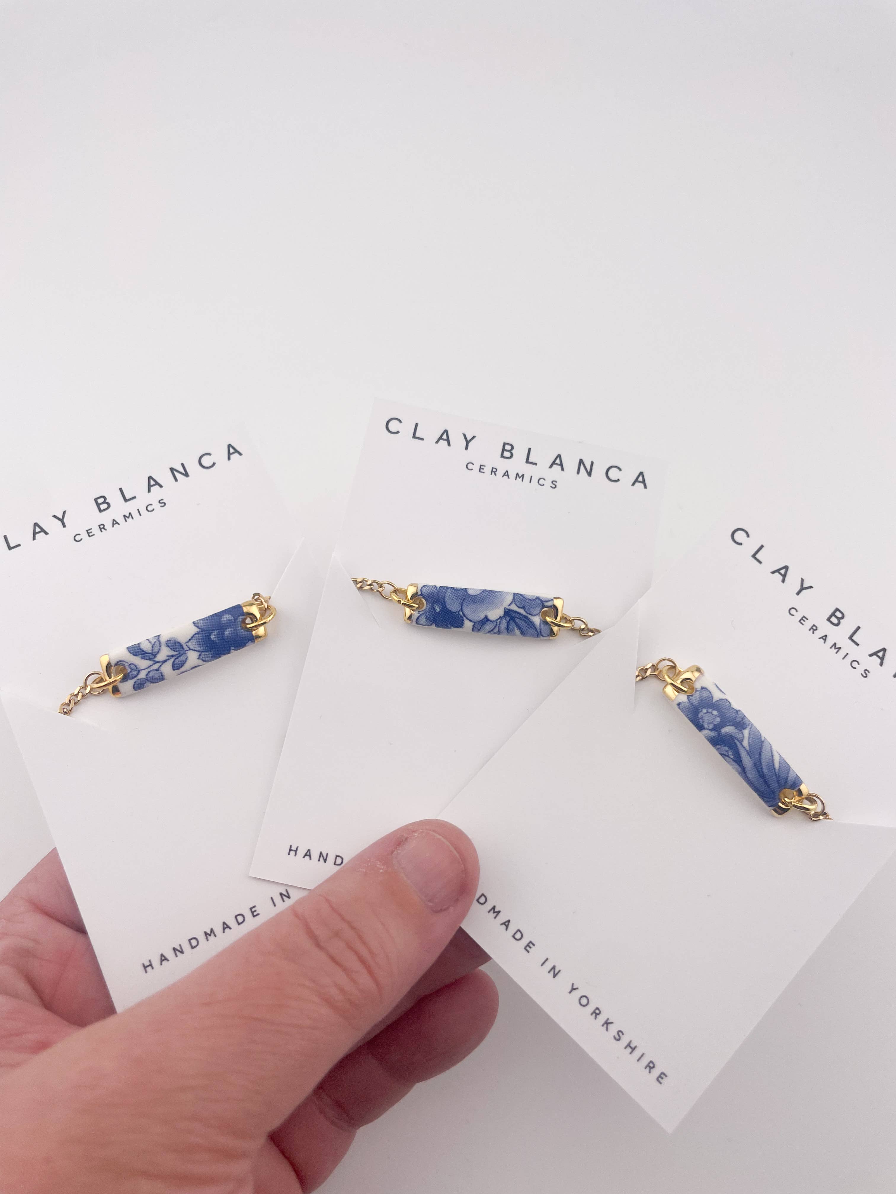 Clay Blanca – Großhandel Armband mit Charms/Anhängern – Blaue China Rechteck-Armbänder (Optionen)10