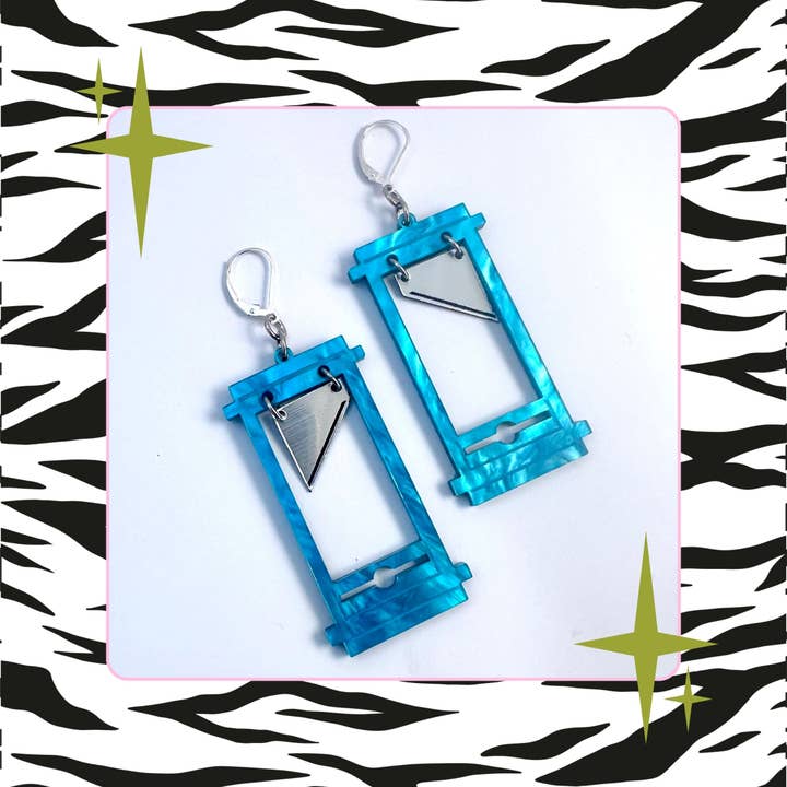 Foolish Fetish - Wholesale Dangle Earrings - Mini Guillotine Earrings : Multiple Colors5