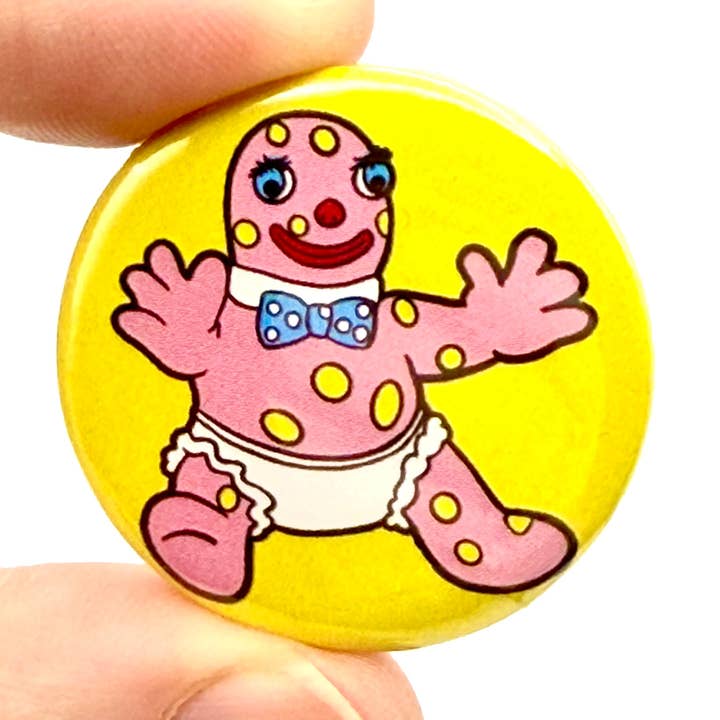 Baby Blobby-geïnspireerde buttonspeld voor wholesale door Bite Your Granny