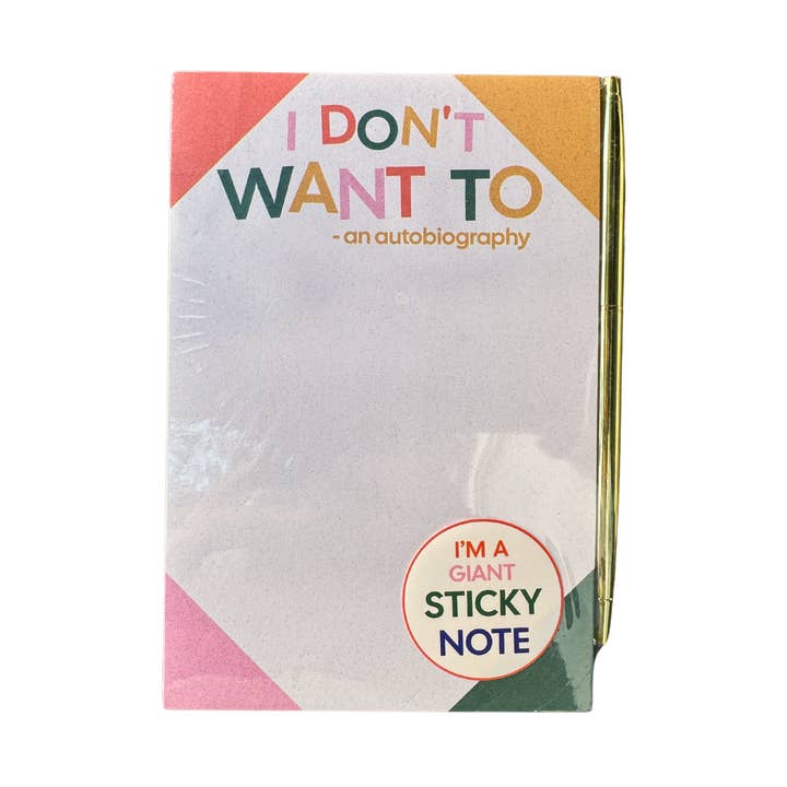 FUN CLUB - Wholesale Notepad - I Don't Want To Notepad STICKY note (funny gift)0