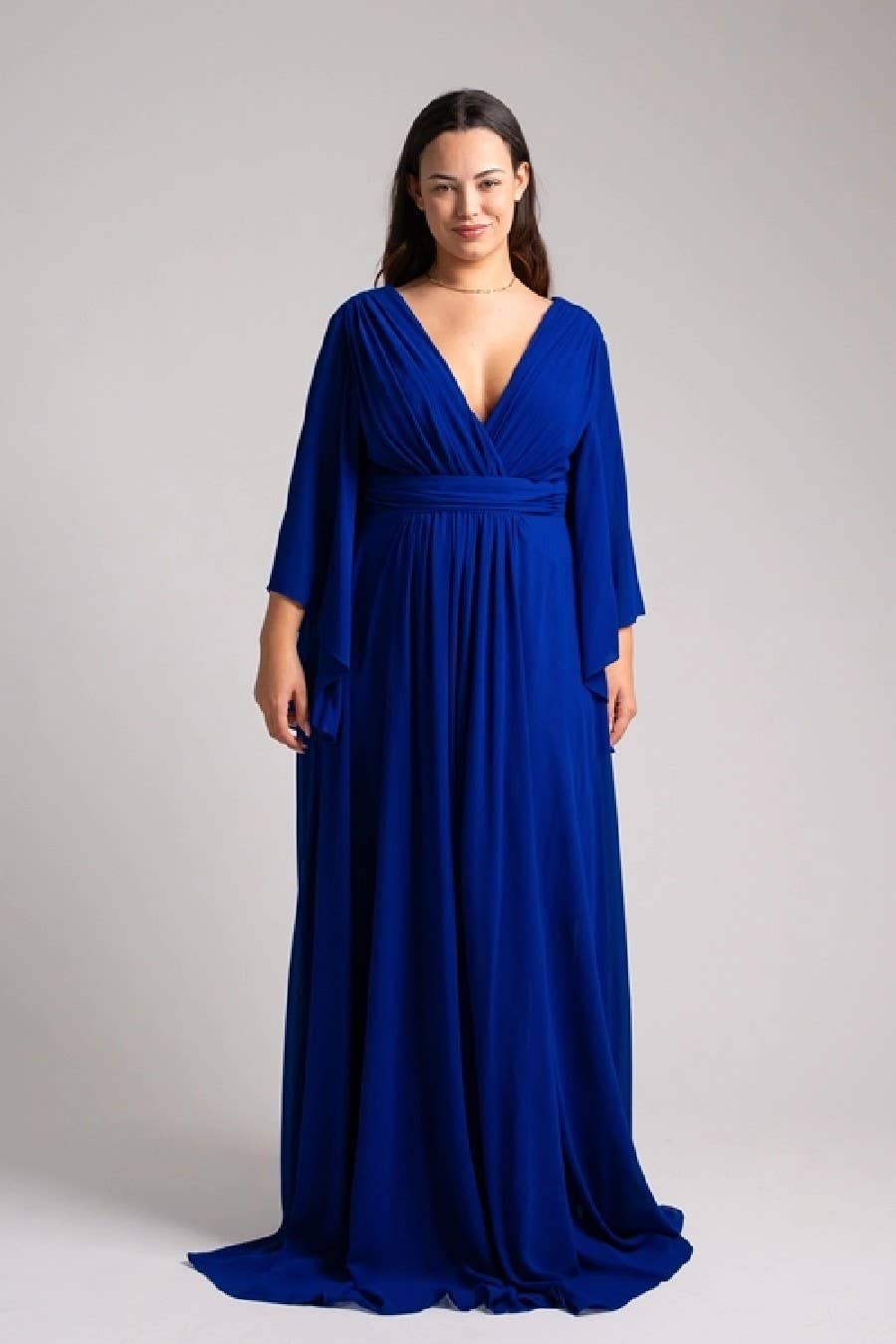 Eva & Lola - Epsilonn - Wholesale Gown - Women's - HM2290QS - Long fluid dress plus sizes2