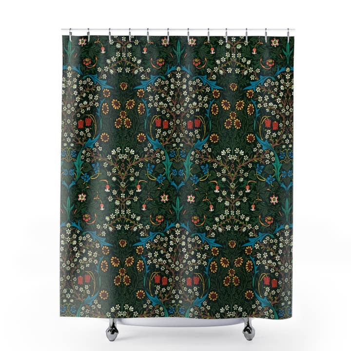 Willy Morris Home Emporium - Wholesale Shower curtain - Shower Curtain inspired by William Morris - Tulip Collection (Red)0