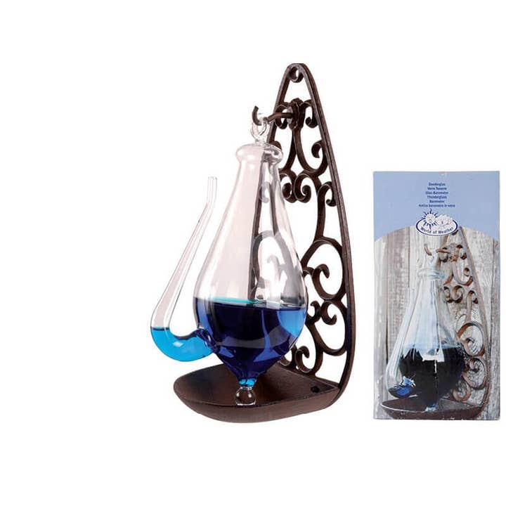 Weather Glass w/Cast Iron Filigree Holder for wholesale by Esschert Design USA