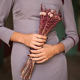 CAPELLINA - Wholesale Dried/Pressed Flowers - MAGENTA LAVENDER BOUQUET2