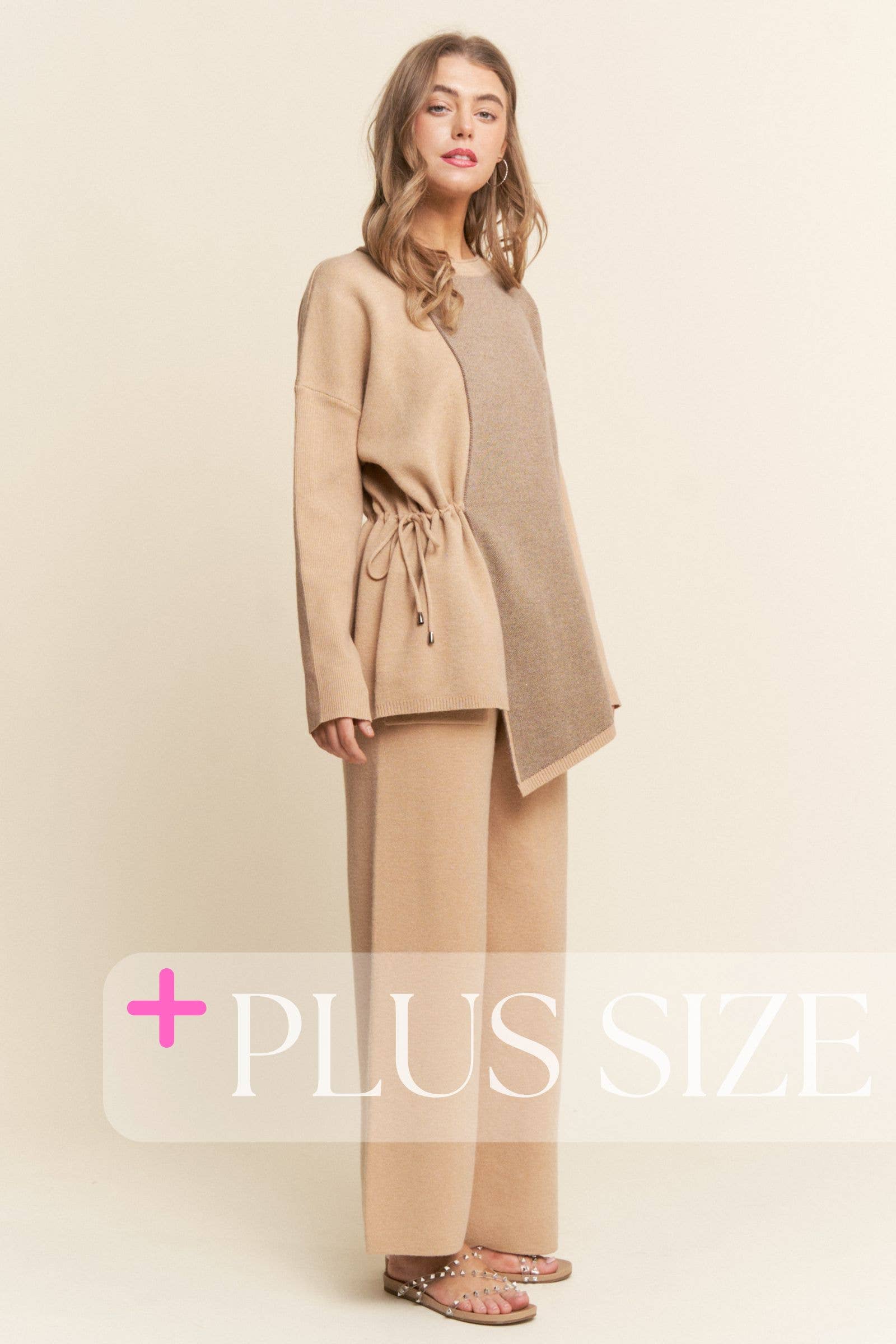 J.NNA - Wholesale Top & Pant Set (NOT Loungewear) - Women's - Soft Knit 2PC Set Long Sleeve Top & Bottoms S-L/1X-3X8