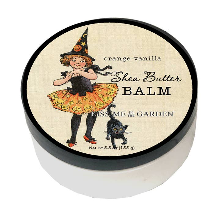 Halloween Shea Butter Balm 5 oz Orange Vanilla for wholesale by Kiss Me in the Garden