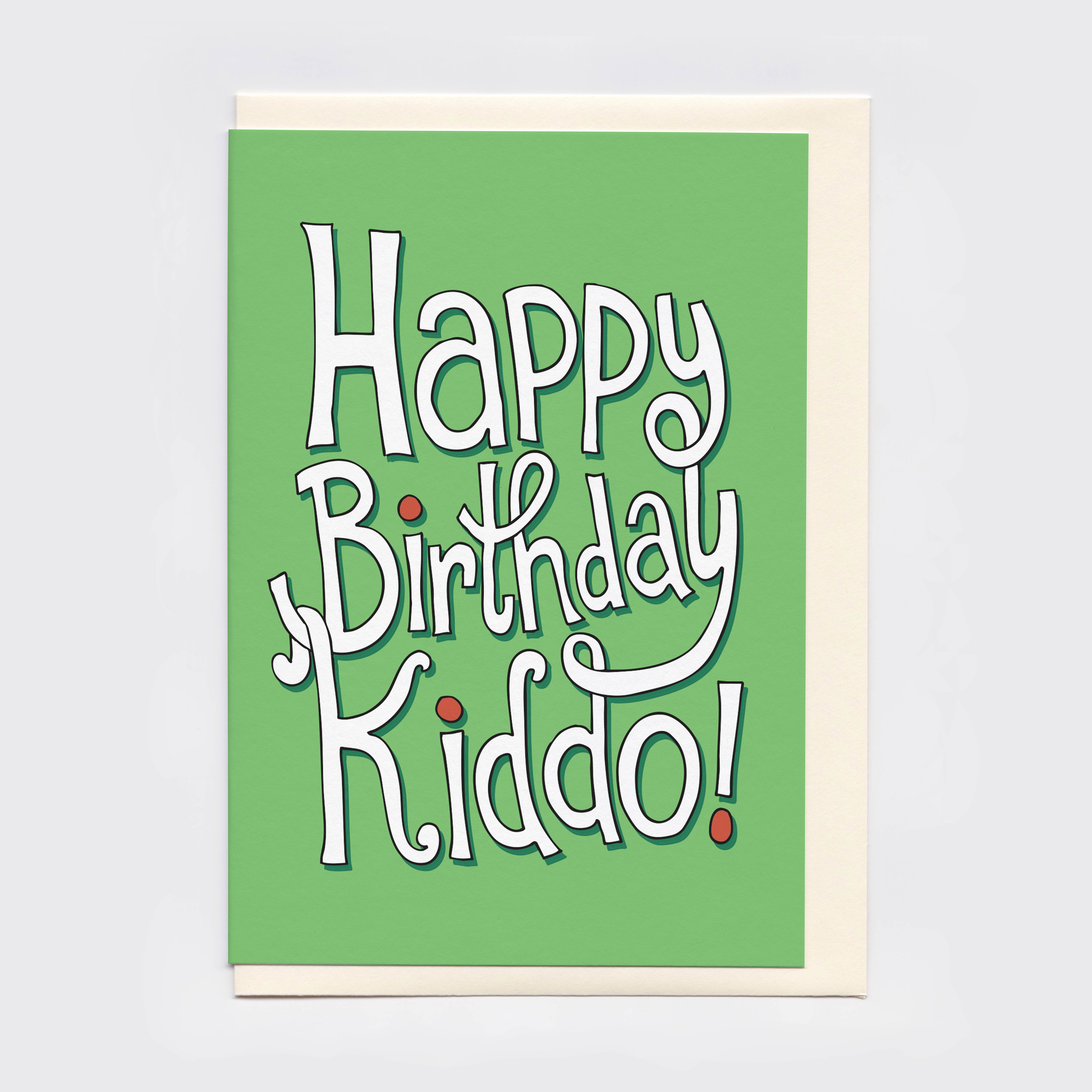 The Curious Pancake – wholesale Birthday card – Happy Birthday Kiddo Card | Typography Birthday Card0