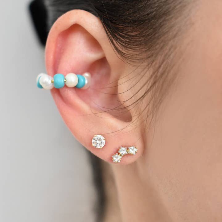 PERLA turkis øre manchet for engroshandel hos Emerald Cut