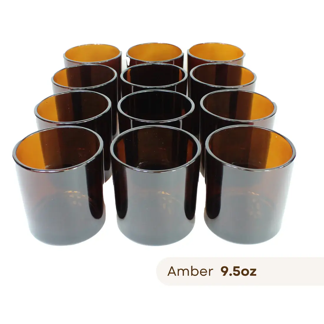 General Wax - Candle Making Supplies – wholesale Ljushållare – 9,5 oz Monticiano Amber - Glas för ljusstöpning2