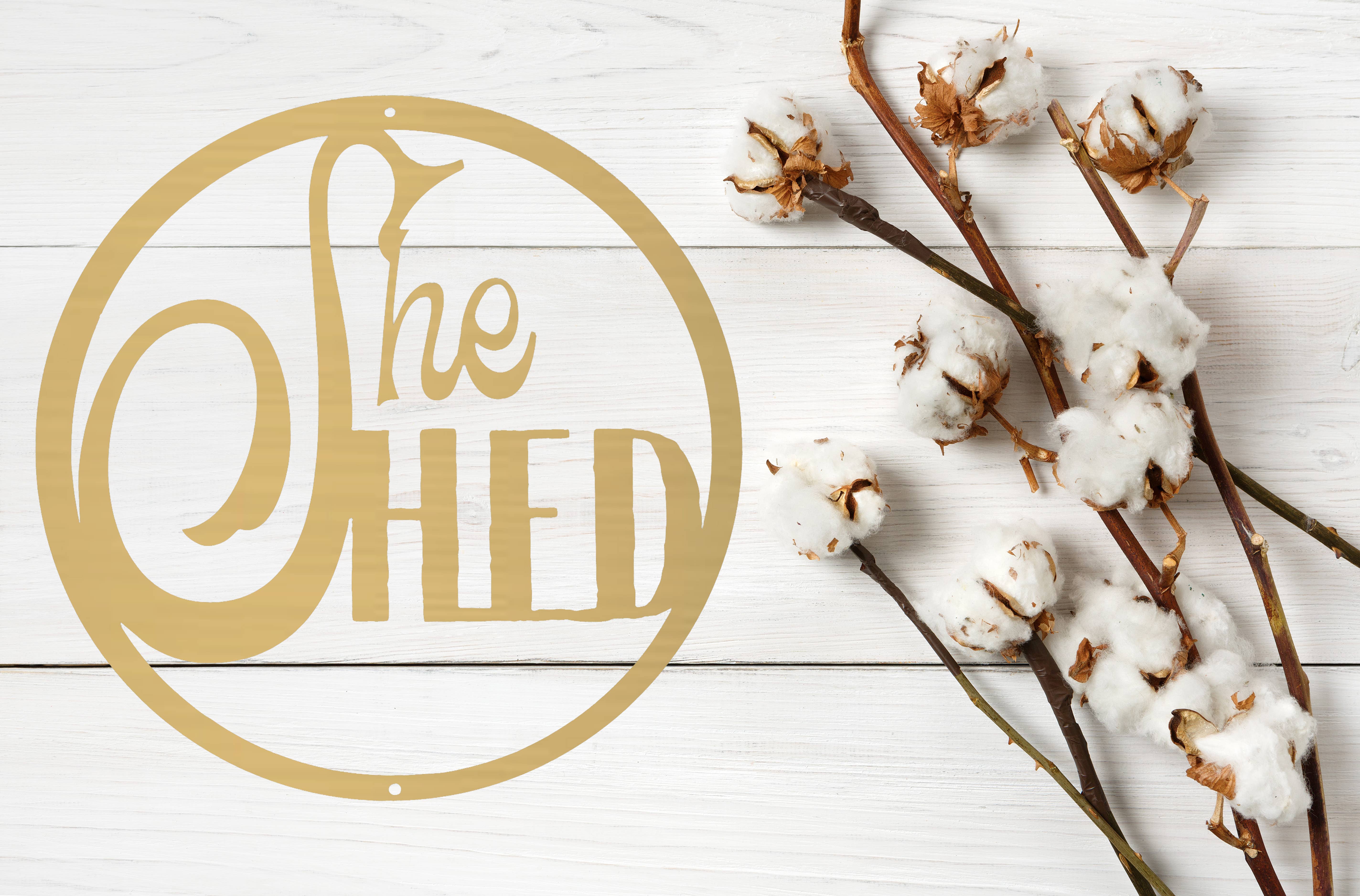 White Barn Decor - Wholesale Sign - She Shed Metal Cutout2