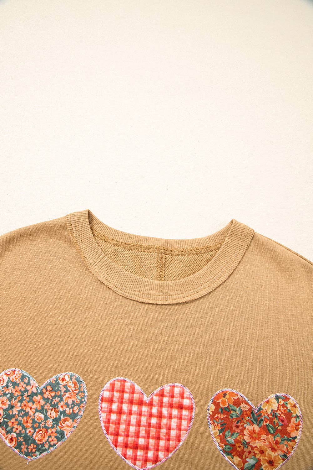 Straw Yellow Heart Stitch Reverse Seam Mineral Wash Sweatshirt for wholesale on Faire7