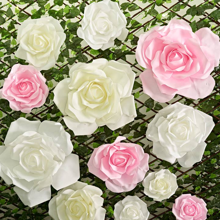 Pink Jumbo Foam Flower Set-Pink for wholesale on Faire