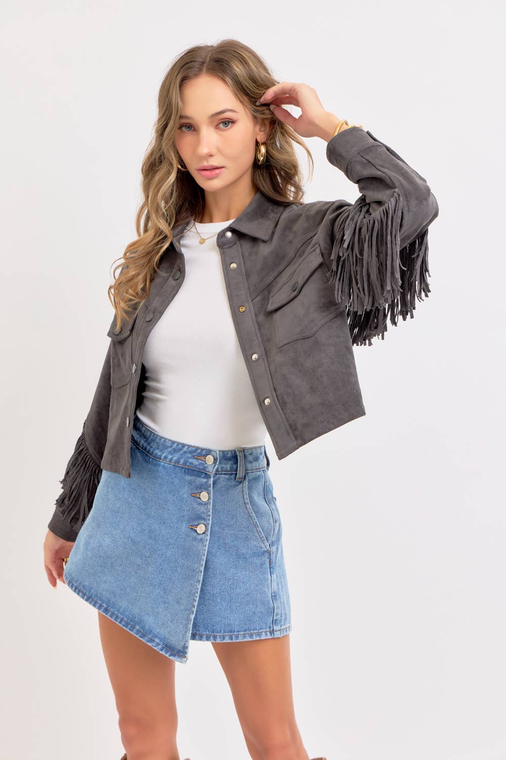 Sweet Lovely by Jen – Großhandel Hemdjacke/Shacket – Damen – Western-inspirierte Wildleder-Shacket47