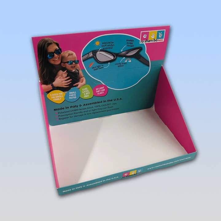 Plateau d'affichage Roshambo Retail pour la vente par Roshambo Eyewear
