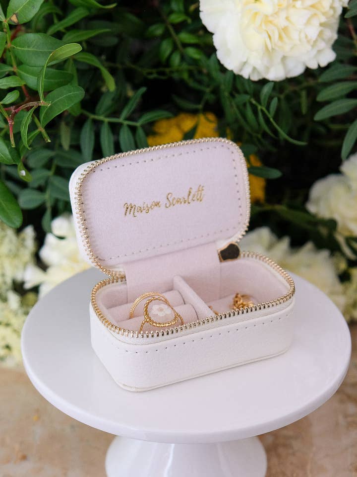 Mini portagioie da viaggio Marie PU per la vendita all'ingrosso da parte di Maison Scarlett