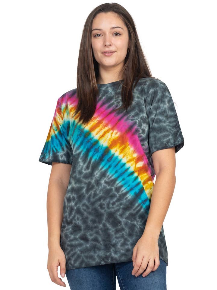 Lakhays Collection Inc. - Vendita all'ingrosso Maglietta - Uomo - T-shirt tie-dye unisex Rainbow Arc2