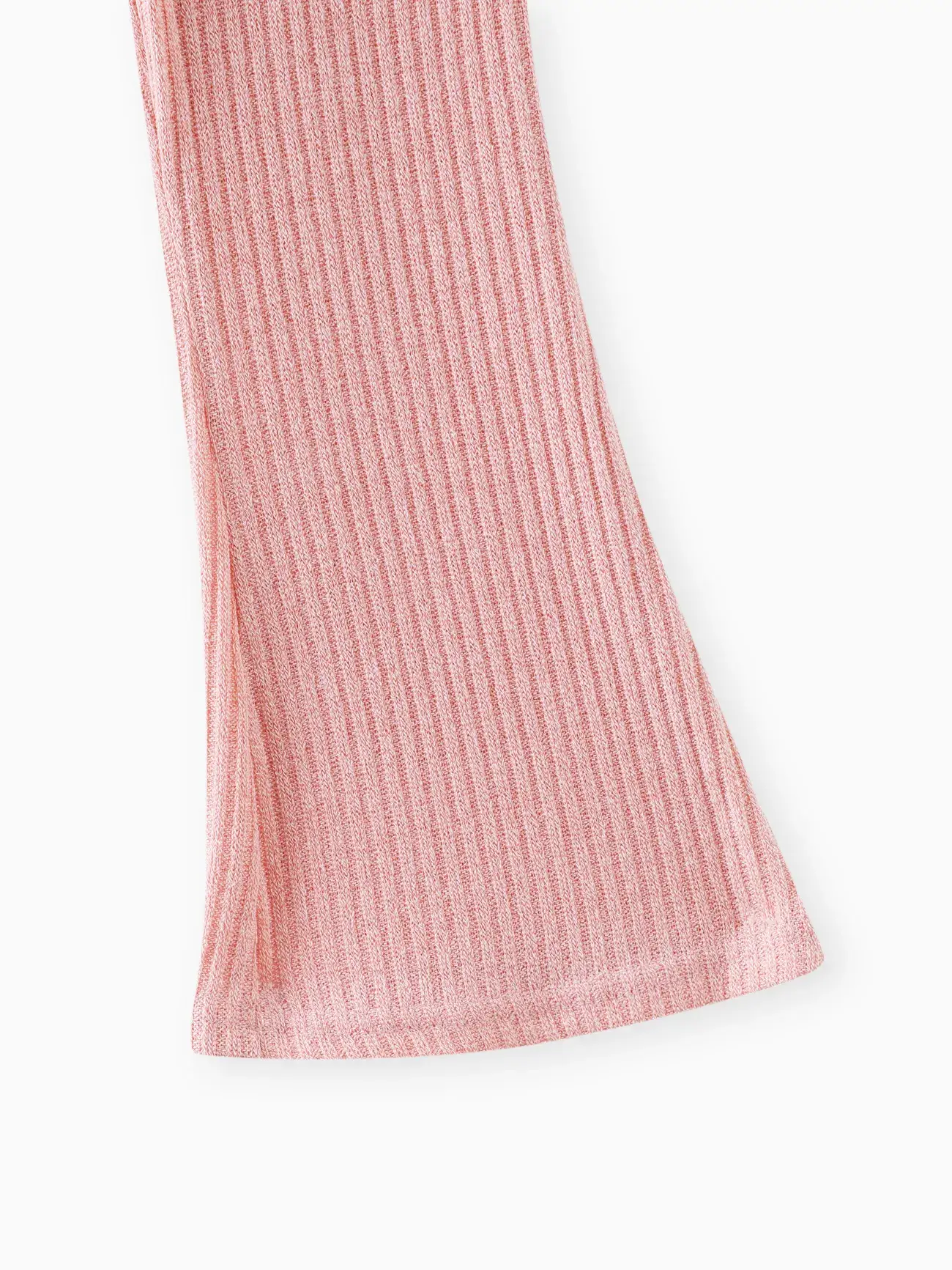 PatPat - Wholesale Pants - Kids - Toddler Girl Sweet Solid Color Ribbed Flared Pants2