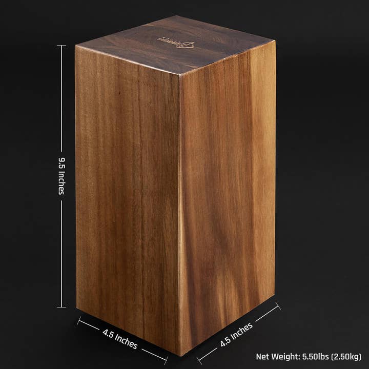 Senken Knives - Wholesale Knife Block - Acacia Hardwood Rotating Magnetic Knife Block