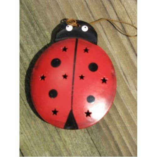 Nannie and B's Crafts – wholesale Ornament – OR328- Ladybug Metal Christmas Ornament