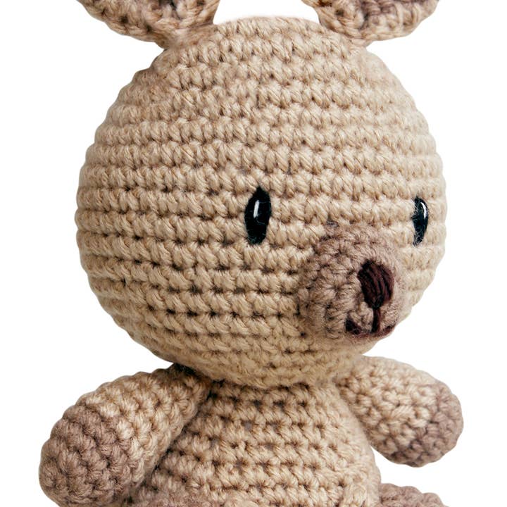 Paul and Lucy - Venta al por mayor Peluche - Niños y bebés - Juguete de ganchillo hecho a mano, Mini Karu, el canguro beige