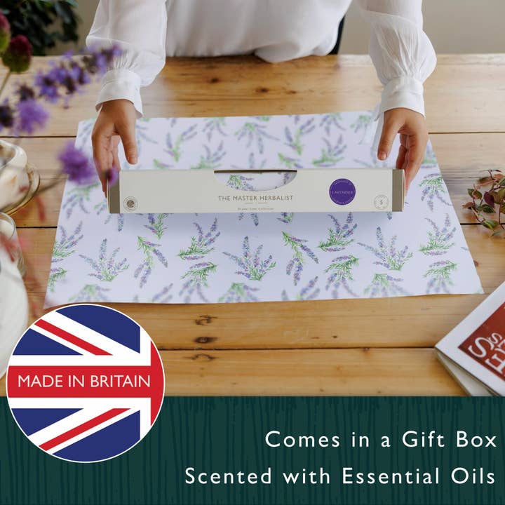 The Master Herbalist - Wholesale Drawer Liner - SUFFOLK LAVENDER SCENTED Drawer Liners in a Floral Design1
