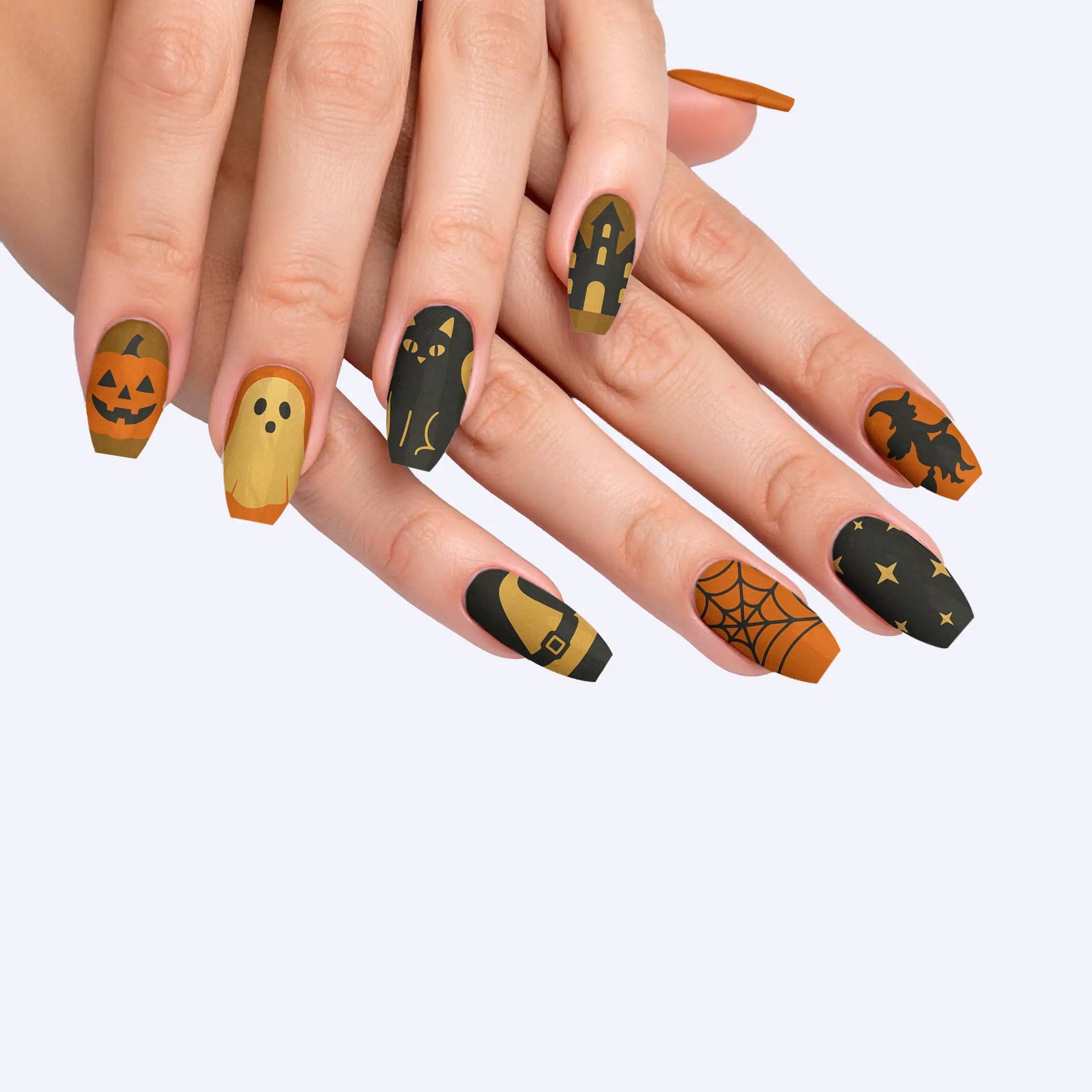 FYNE BODY - Wholesale Press-on/fake nails - Ghoul's Gold Glamour Halloween Press-On Nails41