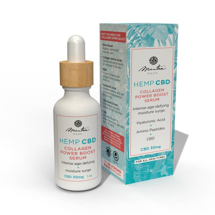 MANTRA MASK CBD - Wholesale CBD Serum - Hemp CBD Collagen Power Boost Serum