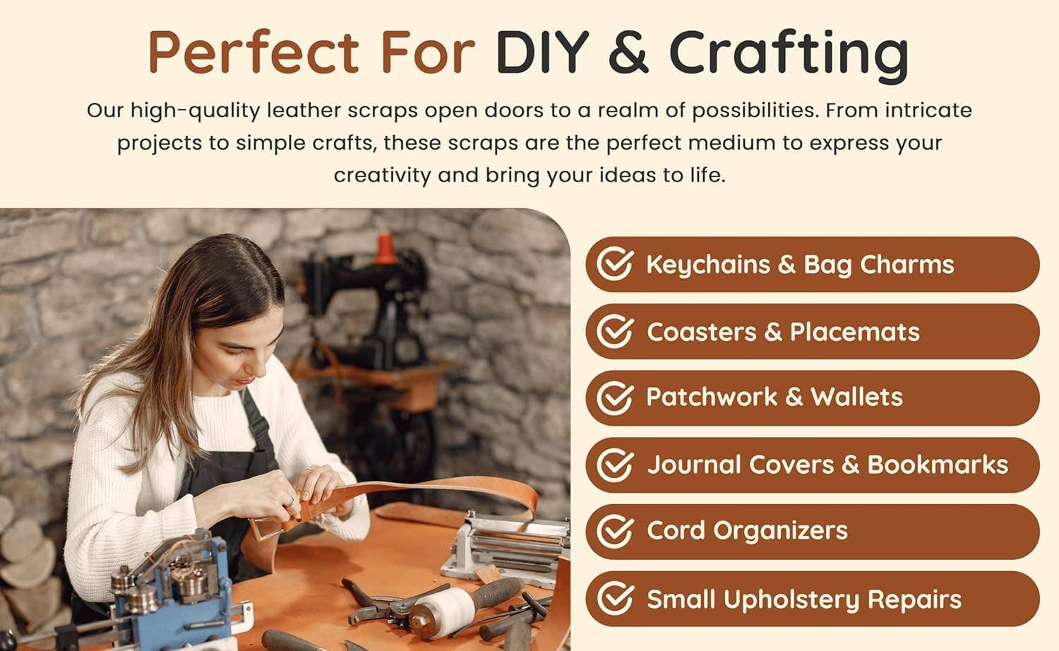 Tuzech Leather - Wholesale Craft Supplies - TUZECH Leather Scrap Large Pieces of Full Grain Leather5